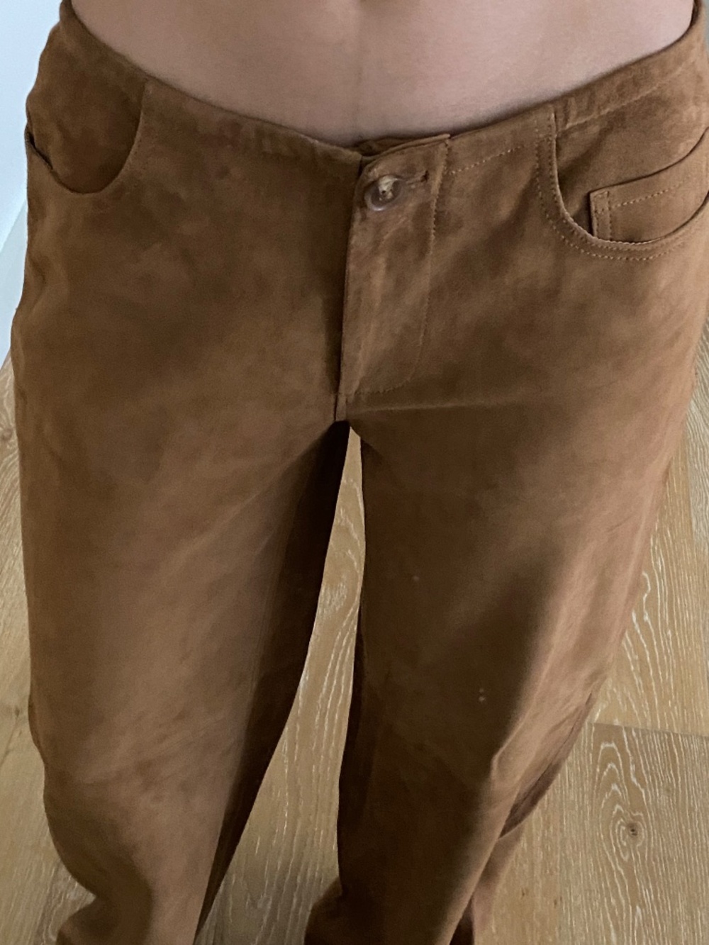 NWT La Ligne Jenny Suede Tan Wide-Leg Pants - XS - Picture 7 of 9